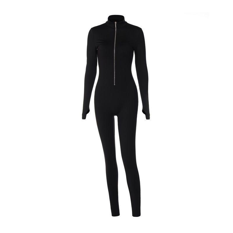 Product Introduction of Áo Jumpsuit Quần Thể Thao Mùa Đông, Phong Cách Âu Mỹ Hàng Mới Về 2024, Màu Trơn Dài Tay, Eo Có Khóa Kéo, Bó Sát, Thích Hợp Cho Yoga, Dành Cho Nữ 4
