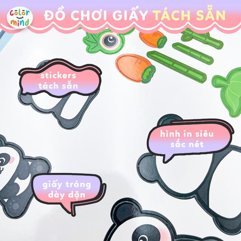 Product Introduction of [Cắt Sẵn] Bộ Tranh Đồ Chơi Giấy Thủ Công Hàn Quốc - Mẹ Con Nhà Gấu Panda - Phiên Bản Siêu To Khổng Lồ (Không phụ kiện) 7
