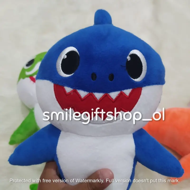 Boneka Plush Toys Anak Perempuan Laki Laki Bayi Baby Shark Pinkfong Bunyi Krincing Warna Warni Unofficial 6