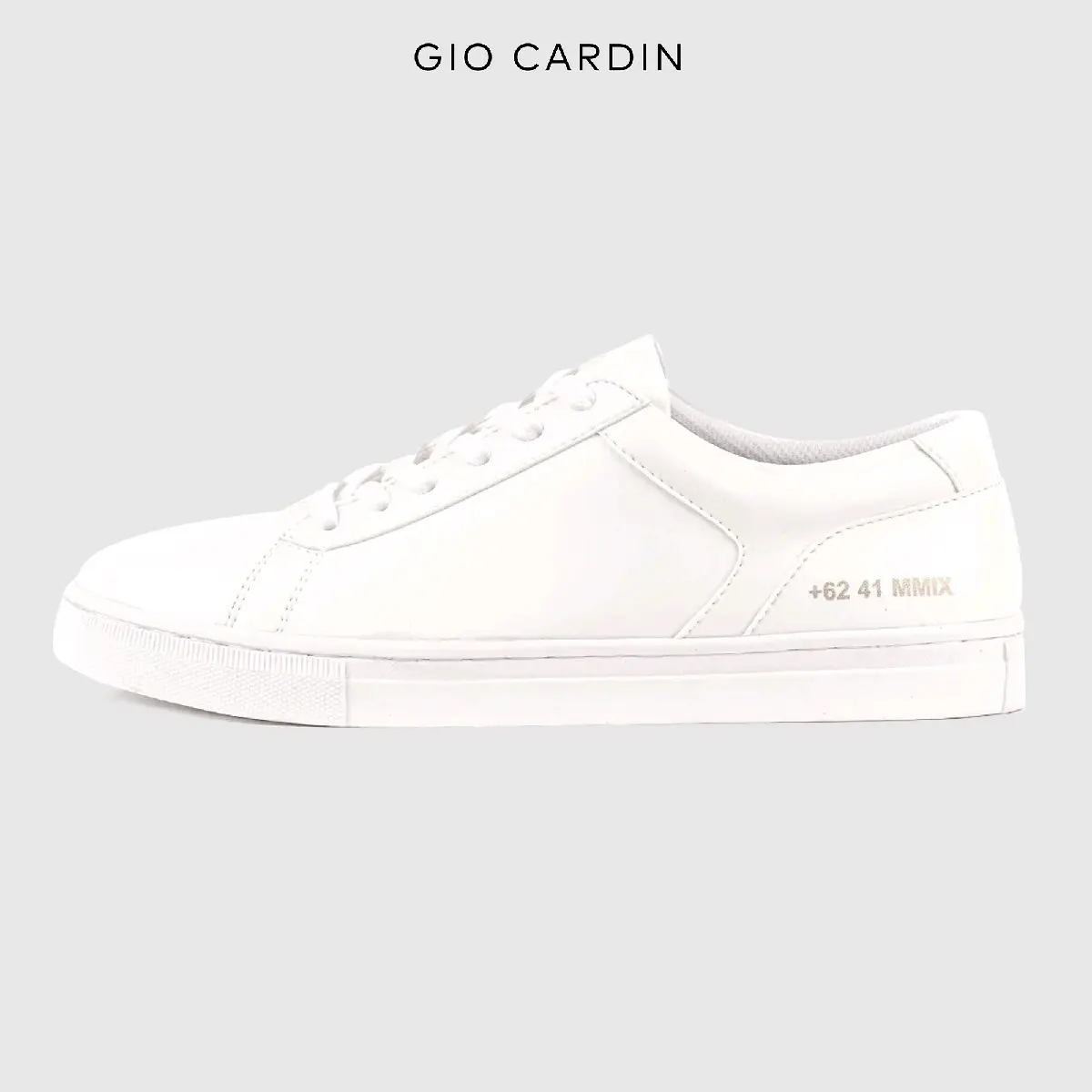 GIO CARDIN - Sepatu Sneakers Pria LAH-11 Triple White Casual Shoes