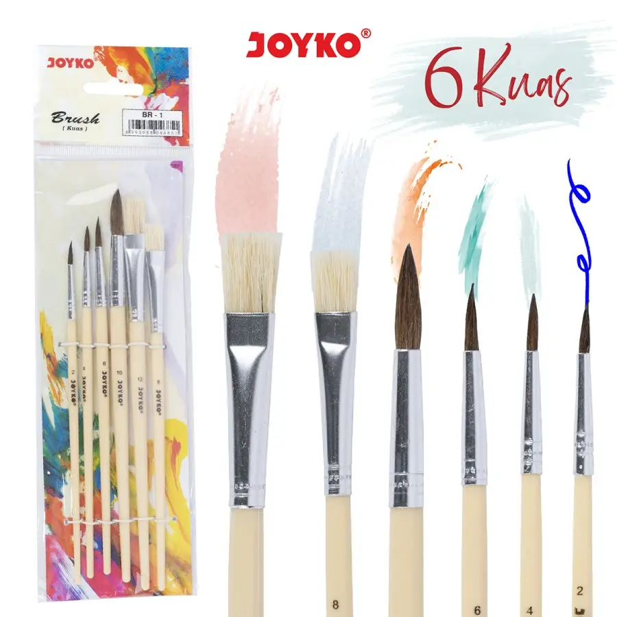 Joyko Brush Set BR-1 Kuas Lukis set Isi 6 pcs