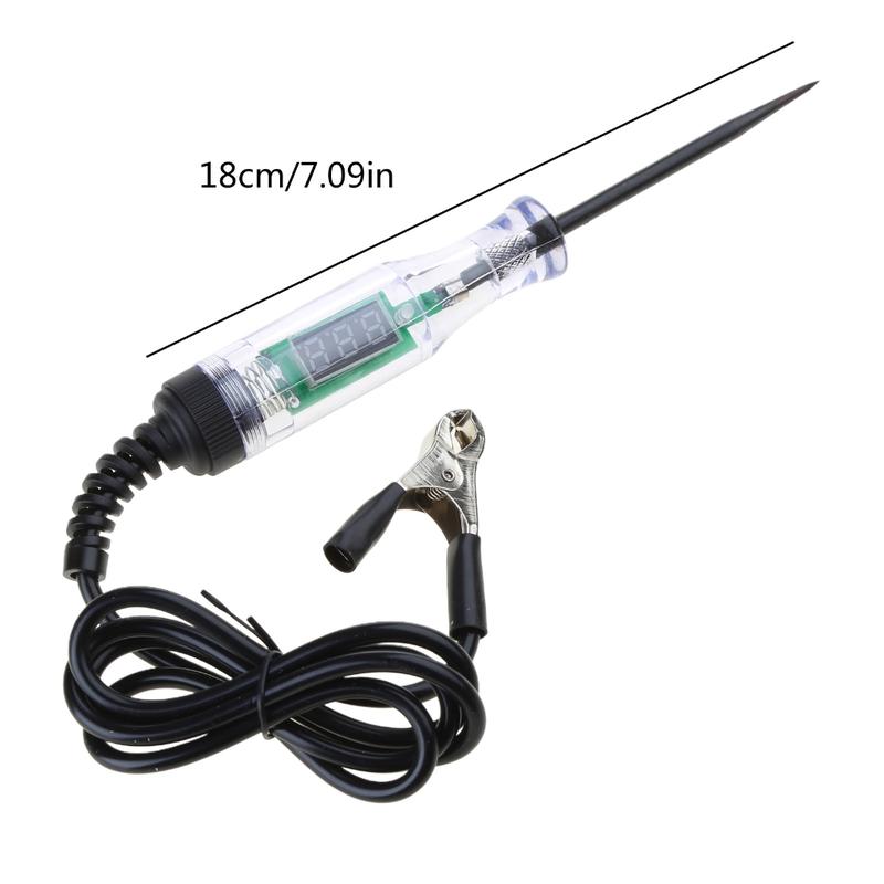 Product Introduction of Convenient Auto Circuit Tester Test Light with Portable PU Extended Wire Perfect for Truck Electrical Troubleshooting 0