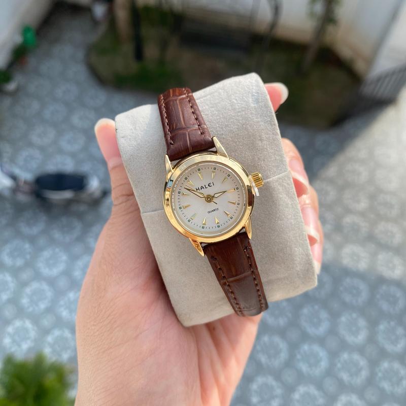 Đồng hồ nữ Halei dây da classic 331. Đồng hồ chống nước  phụ kiện thời trang chính hãng Women Đeo Tay Watch