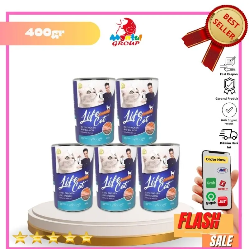Life Cat 400gr Chicken & Salmon|A. WET (KALENG) 0