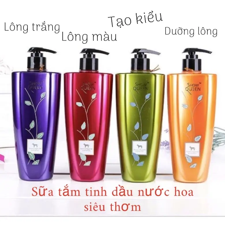 Sữa tắm tinh dầu  nước hoa cho chó mèo siêu thơm SHOWQUEEN 500ml