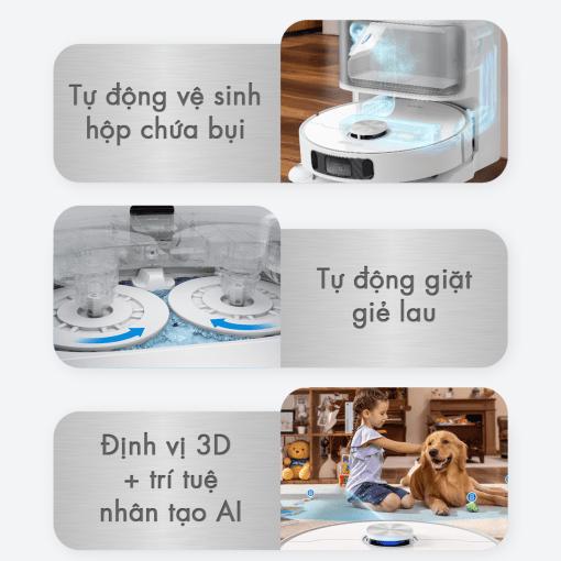 Robot Hút Bụi L10S Ultra SE - Tự Giặt Giẻ - Tự Đổ Rác - Tự Châm Nước Lau Sàn - Tự Nâng Hạ Giẻ - Sấy Giẻ Khí Nóng - Tự Cấp Xả Nước 3
