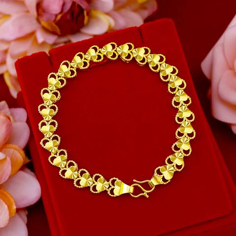 2025 Today <Big Leak> Official Authentic Products 24 Pure Palladium Bracelet Women's Beautiful Heart-to-Heart Bracelet Lover Gift 0