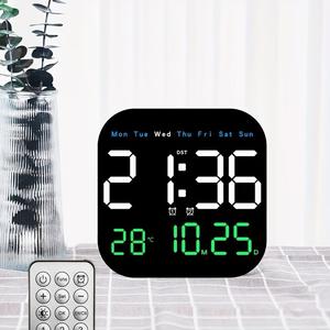 Multifunctional LED Electronic Clock without Battery, 1 Count Digital Clock with Remote Control, Wall Clock for Home Living Room Bedroom Office