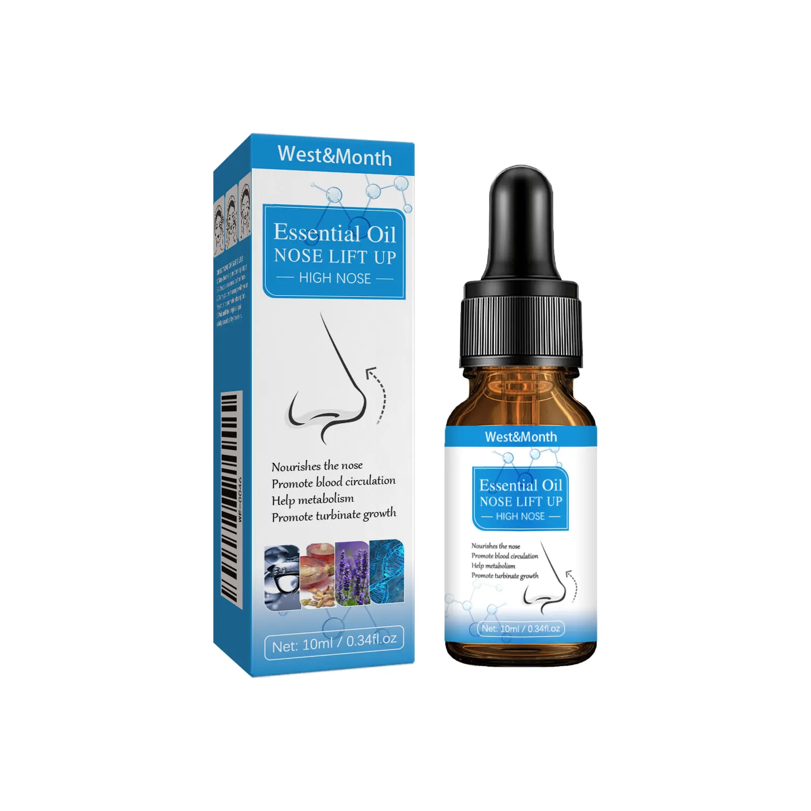 West&Month Beauty Nose Essential Oil Firming Natural Moisturizing Beauty Nose Essential Oil Lavender Grape Serums Skincare Tightening Comfort Skin Repair