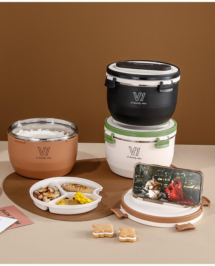 Product Introduction of 304 Stainless Steel Lunch Box Insulated Food Container Portable Thermal Lunch Bucket with Compartments 12