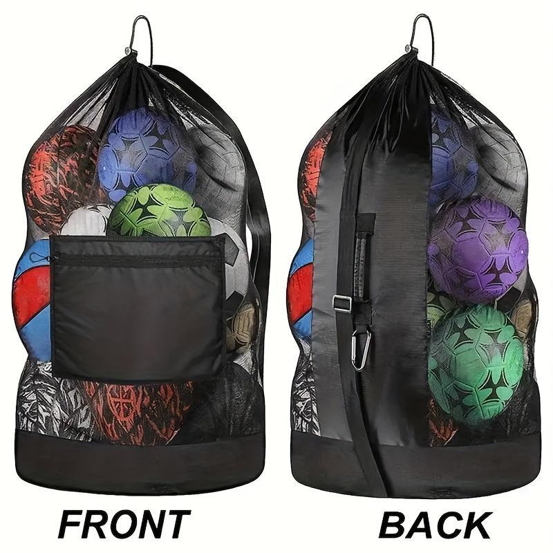 Product Introduction of Large Capacity Ball Storage Bag, 1 Count Portable Mesh Ball Bag with Drawstring, Ball Storage Bag for Football, Basketball, Tennis, Volleyball, Sports Accessories 0