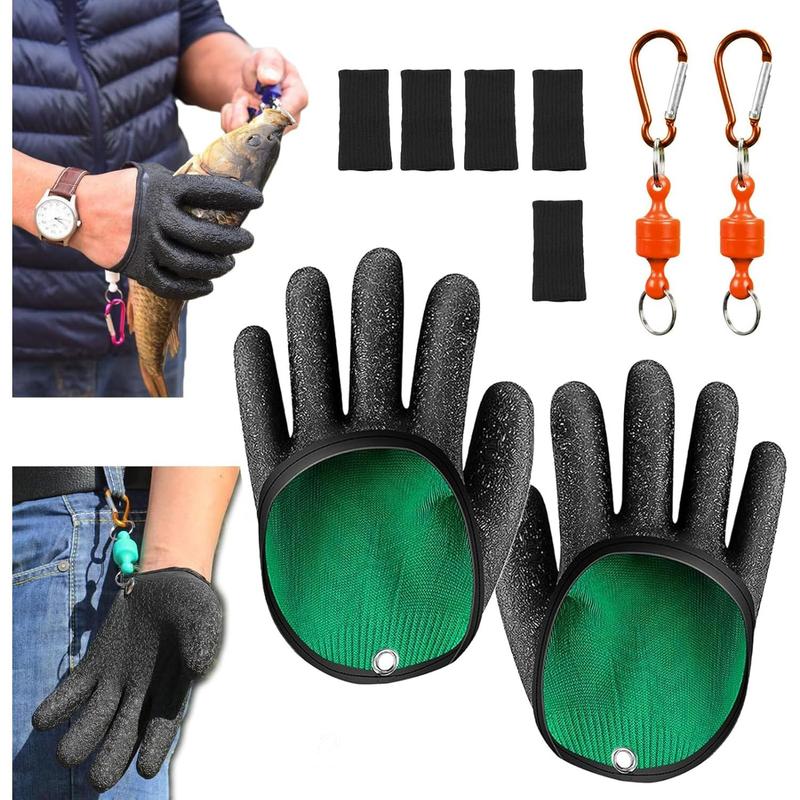 Fishing Gloves Men Puncture-Resistant Fishing Gloves With Magnet