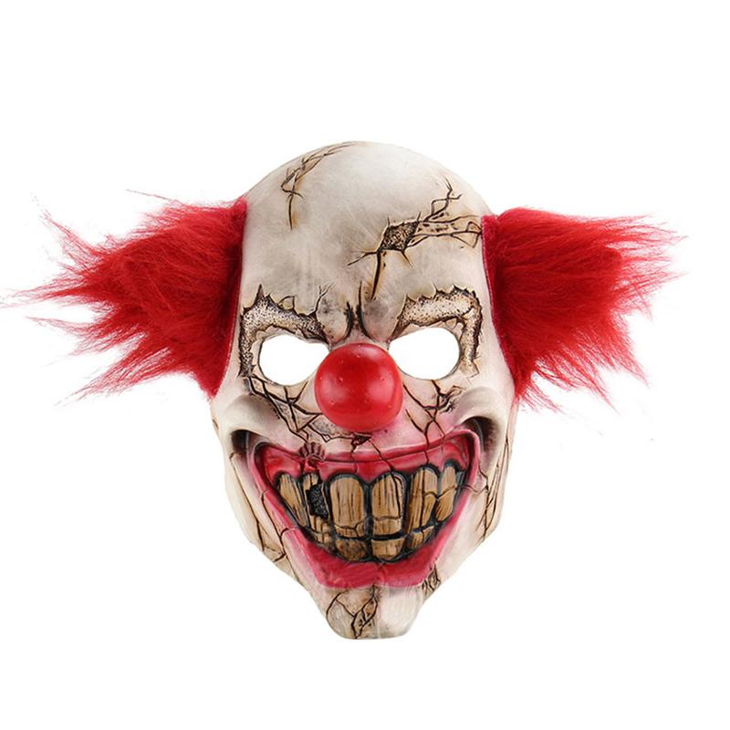TOF-Mặt Nạ Cao Su Toàn Mặt, Chú Hề Đáng Sợ, Trang Phục Halloween, Ác Quỷ, Đáng Sợ, Tiệc Tùng, Đạo Cụ Kinh Dị 4