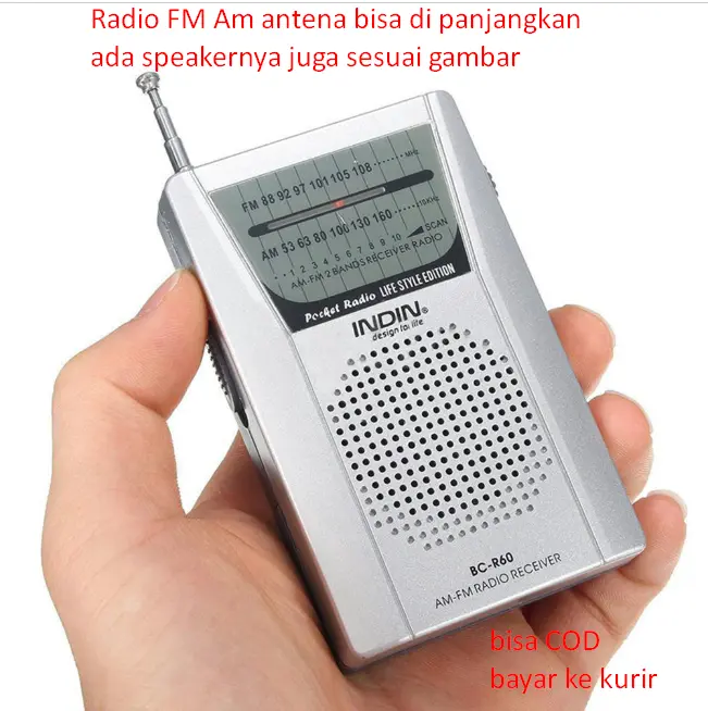 Radio FM Am antena bisa di panjangkan ada speakernya juga sesuai gambar ...