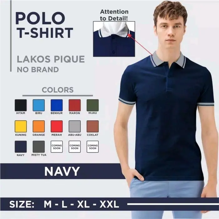 kaos polos kerah shirt Pendek