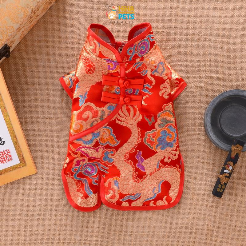 Product Introduction of Áo Dài Cho Chó Mèo 2025 Quần Áo Váy Tết Cho Chó Mèo Quần Áo Cho Thú Cưng Thiết Kế Thời Trang Cao Cấp Hiha Pets. 25
