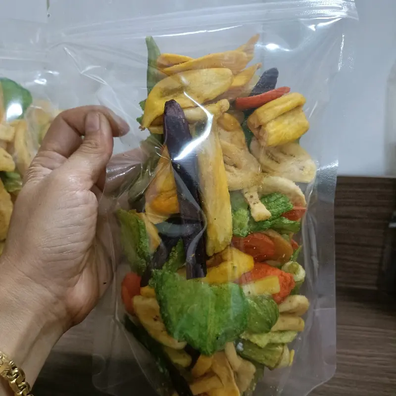 Combo1kg : 5 túi trái cây sấy thập cẩm hàng loại Nguyên A giòn ngọt thơm ngon Ăn vặt  Snack Food 1