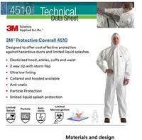 Gambar 3M 4510 Coverall Disposable Protective Hazmat - Baju Apd Medis - M dari 3M Automotive Kab. Bekasi 3 Tokopedia