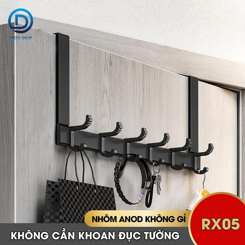  Móc treo cửa không cần khoan đục tiết kiệm không gian móc đồ đa năng RX05 