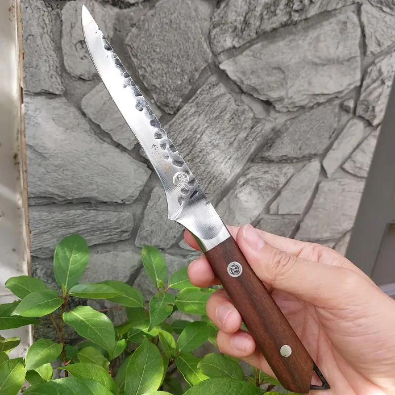 Dao Lọc Thịt Cá Dài 26cm Cán Gỗ, dao làm bếp chống rỉ, dao pha lóc thịt heo 4