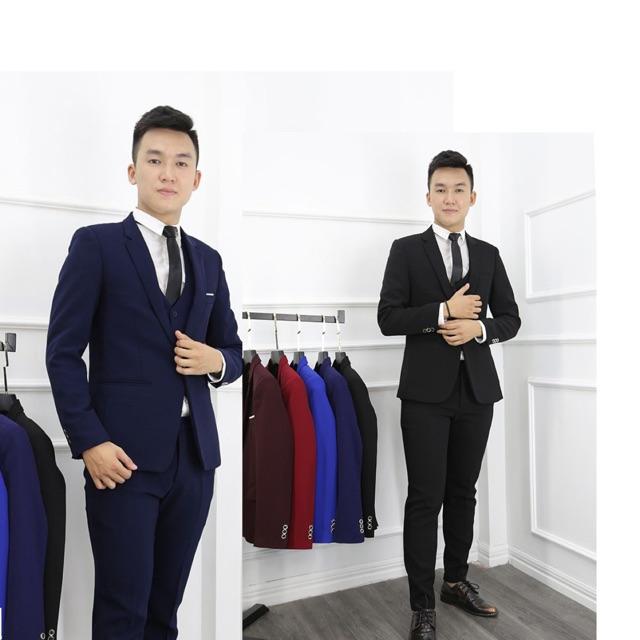 Áo vest nam (không có quần) cao cấp lịch lãm cho phái mạnh, phong cách Hàn Quốc form ôm trẻ trung thu hút, Tặng Cavat Menswear