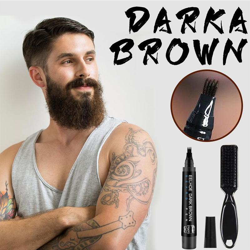 Product Introduction of Black Beard Pen Beard Filler Pencil And Brush Beard Waterproof Moustache Shaping Coloring 35