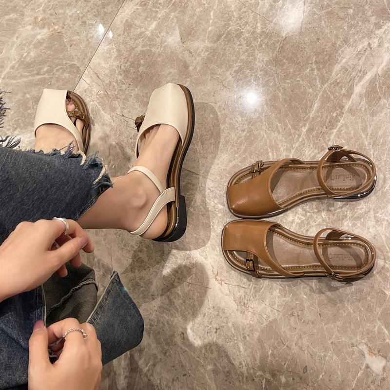 3TDEP - dép sandal nữ đế thấp hở ngón út, dép quai hậu nữ hàn quốc, đi làm, đi chơi dạo phố
