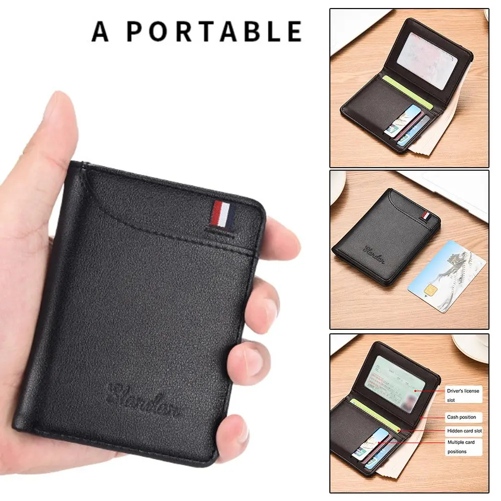 Ví Mini, Siêu Mỏng, Kiểu Ngắn, Làm Bằng Da PU, Thích Hợp Cho Nam Giới, Phong Cách Doanh Nhân, Đơn Giản, Có Ngăn Đựng Thẻ Và Tiền Xu, X2B2