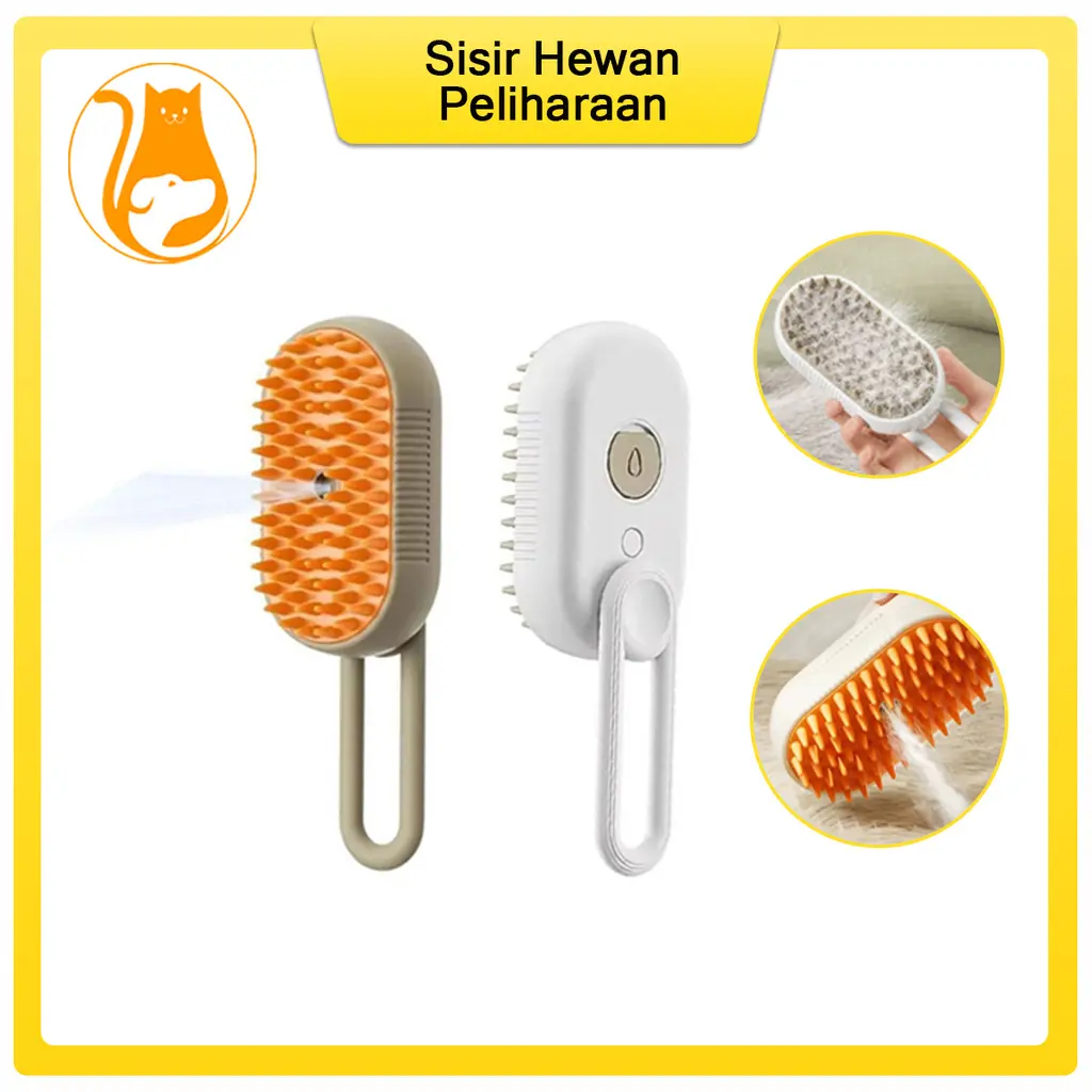 Hugopet Sisir Pijat Kucing Anjing Sisir Spray Hewan Peliharaan 3IN1  Sisir Spray USB  Hair Removal Comb Pet Spray Massage Comb