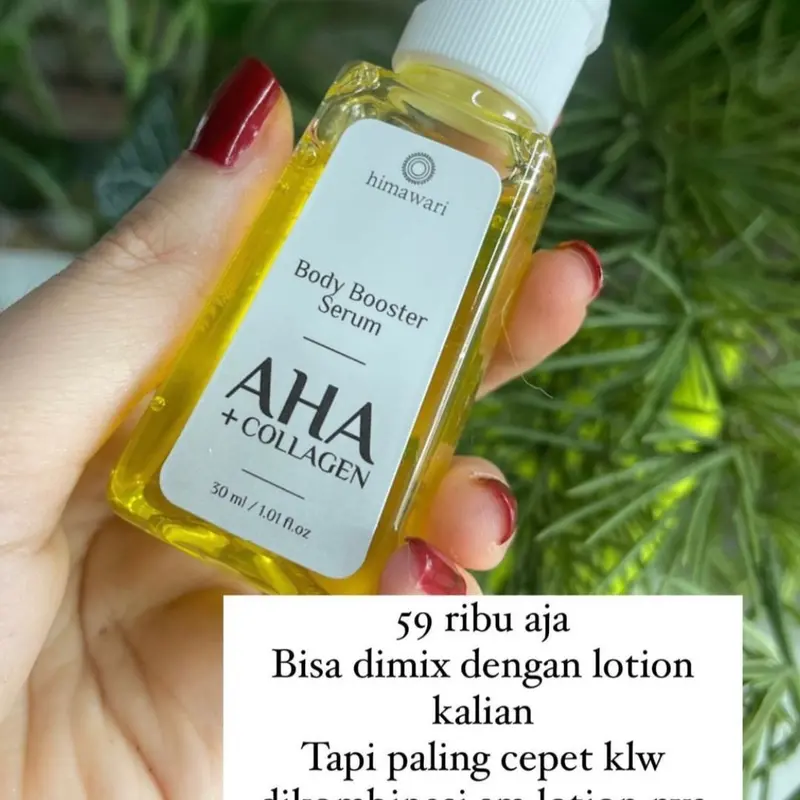 Himawari AHA - AHA Body Booster Serum Himawari +Collagen Bisa mencerahkan kulit Maximal 4