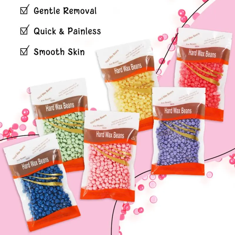 Hard Wax Beans, 3 Packs Hair Removal Wax Beads, Wax Heater Accessories for All Face Body Parts, Painless Hair Removal Products for Women & Men 7