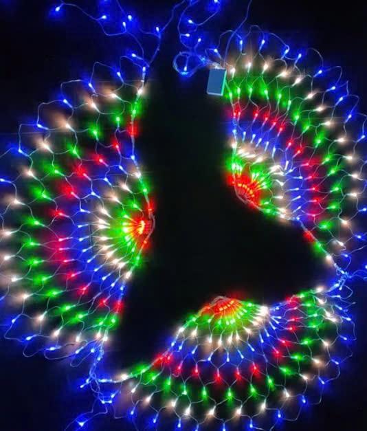  Rèm Cửa Bóng Hình Con Công Trang Trí Giáng Sinh Năm Mới với 8 Hiệu Ứng Ánh Sáng An Toàn Dễ Lắp Đặt cho Nền Đám Cưới Khách Sạn và Nhà Hàng - Tre 