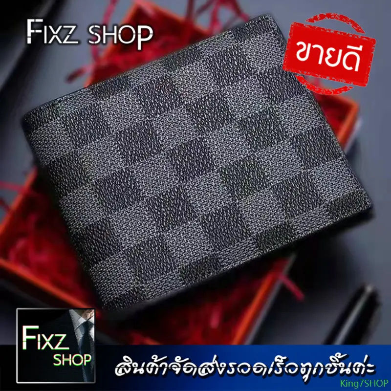 King7SHOP Lcs กระเป๋าสตางค์ผู้ชาย กระเป๋าผู้ชาย กระเป๋าสตางค์สั้น men wallet ขาย ร้อน การ์ด  ใส่  กระเป๋า  ตังค์
