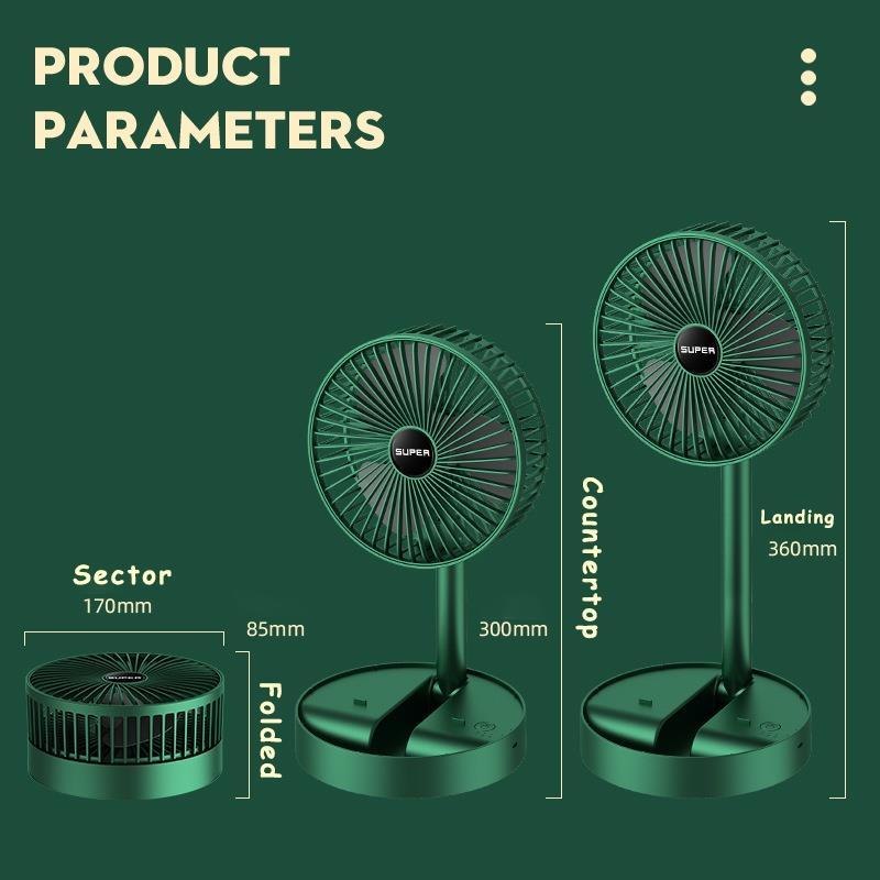 Product Introduction of High Quality USB Charging Standing Fan/Portable Mini Fan /Table Fan/USB & Mobile Fans/Rechargeables Small Fan/Stand Fan Foldable Folding 4