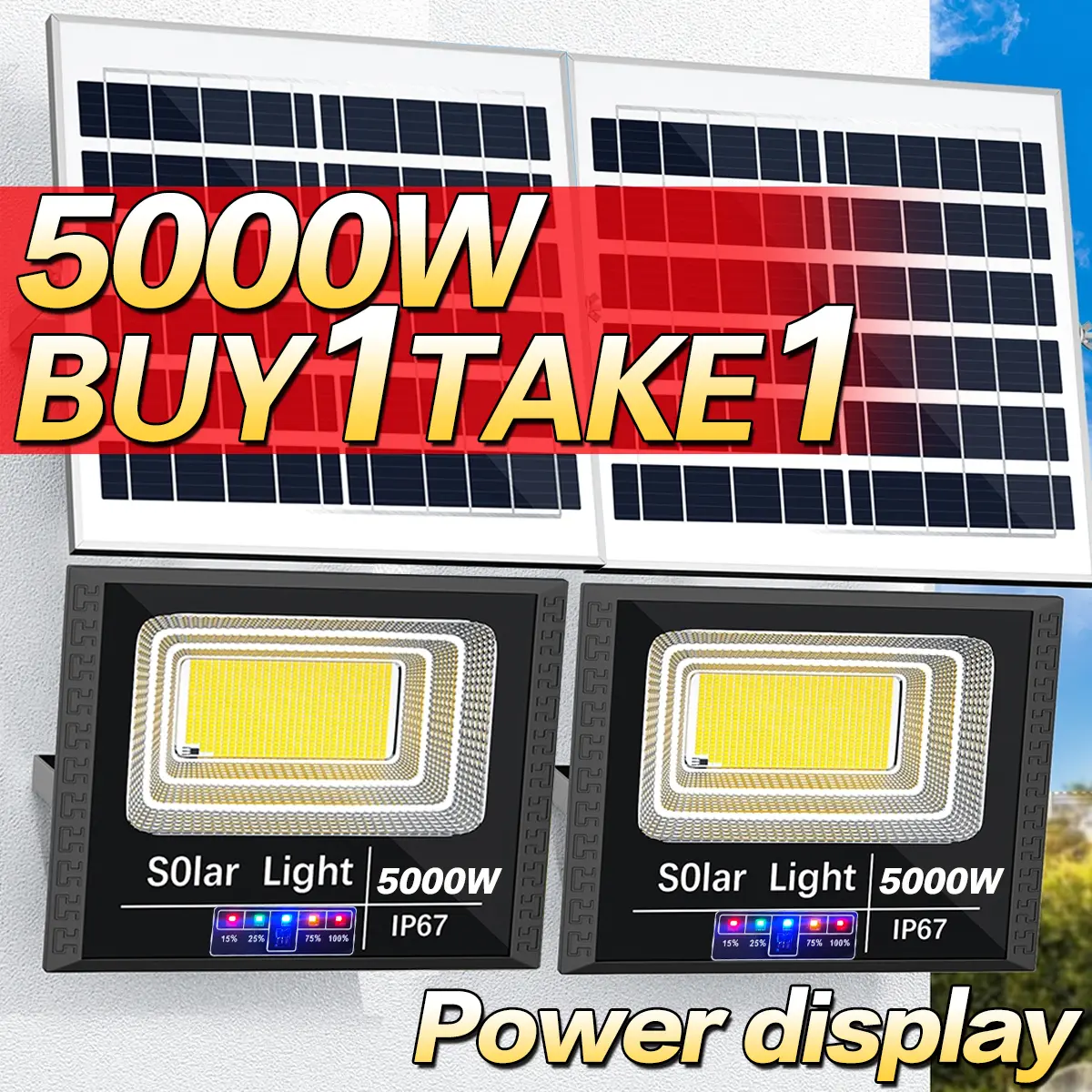 Buy 1 take 1 Solar Light Outdoor LED Light Solar Flood Light - TikTok ...