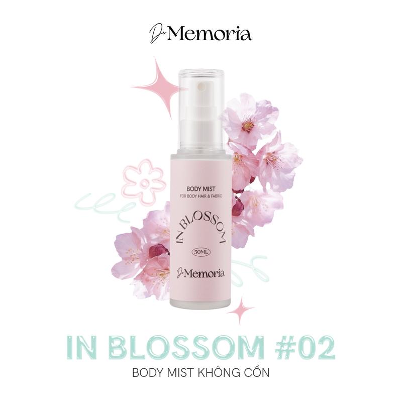 MUA 2 CHỈ 480K Body Mist Xịt Thơm Cơ Thể Không Cồn Khô De Memoria Hương Hoa Anh Đào Đáng Yêu 50ml - In Blossom #02 BST Cảm Xúc Chân Thật