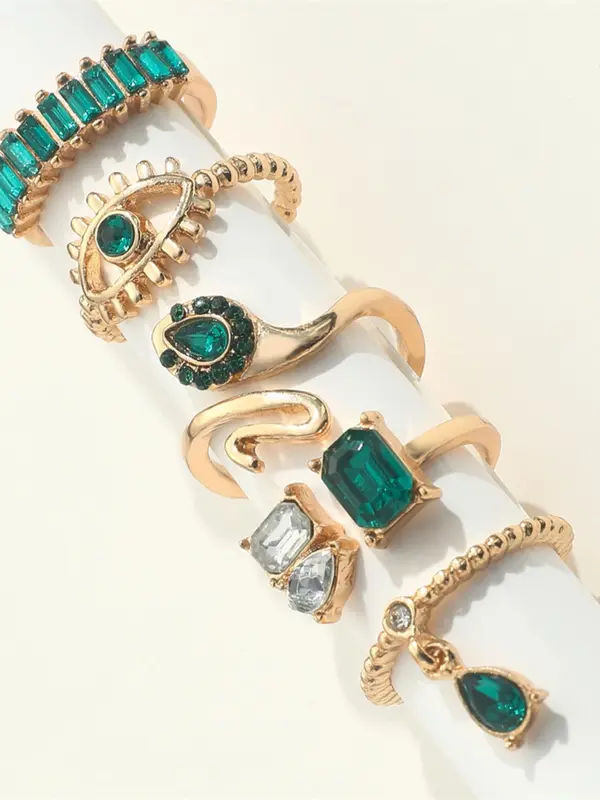 Vintage Snake & Eye Design Ring, Fashion Jewelry for Party, Daily Clothing Decor, Trendy All-match & Exquisite Jewelry for Birthday Gift 2
