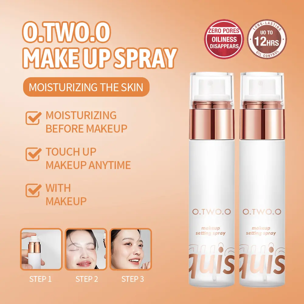 Semburan Tetapan Mekap, O.TWO.O, Kemasan Pusam, Tahan Lama, Kalis Air, Kawalan Minyak, Mengunci Muka, Kosmetik, Semburan Tetapan Membentuk Filem Pantas, 50ml
