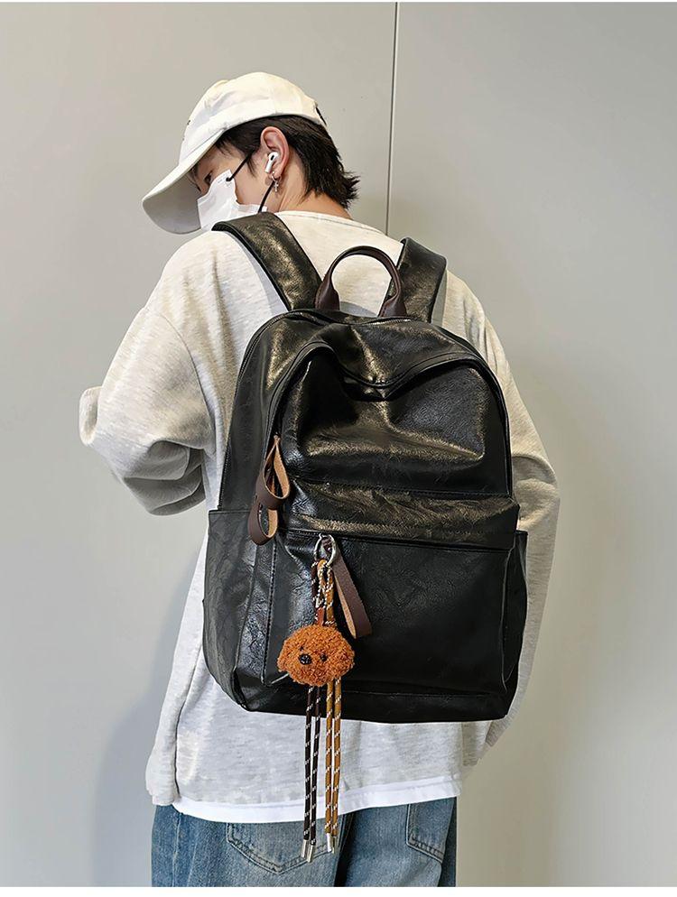 Product Introduction of 2025 Boyatu Hong Kong Style Pu Backpack Female Junior High School Students Large Capacity Lightweight Schoolbag Commuter Travel Backpack Male Fashion 28
