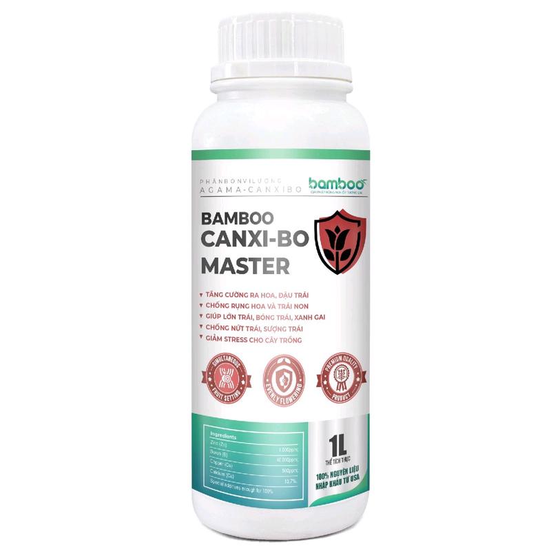 CANXI-BO MASTER - PHÂN BÓN LÁ TĂNG RA HOA ĐẬU QUẢ - CHỐNG RỤNG TRÁI - CHAI 1L