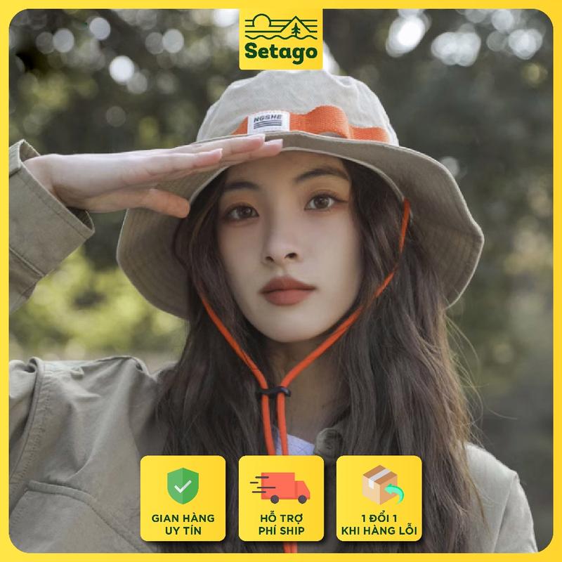  Mũ Band Bucket - Mũ leo núi đi chơi picnic cắm trạị dã ngoại chất liệu dày dặn xinh xắn dễ phối đồ Phụ Kiện Unisex 