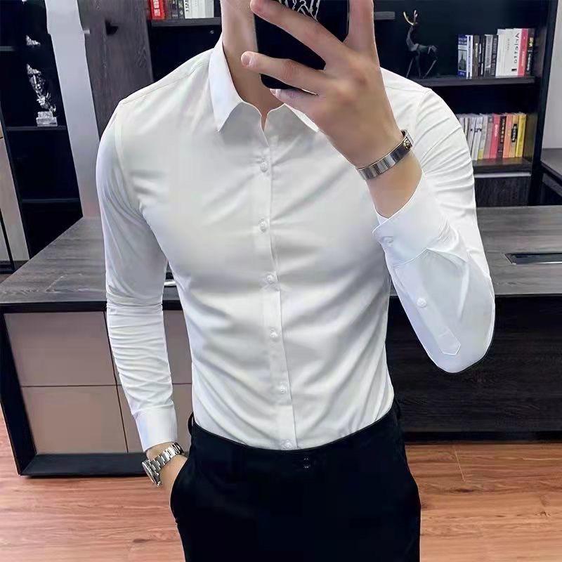 Áo Sơ Mi Nam Nữ Tay Dài Trơn- Chất Kate Thời Trang 3
