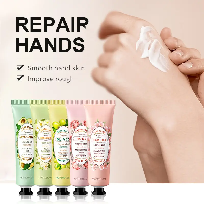 Fruit Plant Fragrance Hand Cream Suitable for Dry Hands, Moisturizing Cream Hand Cream Travel Pack, Hand Care 30ml for Adults and Kids