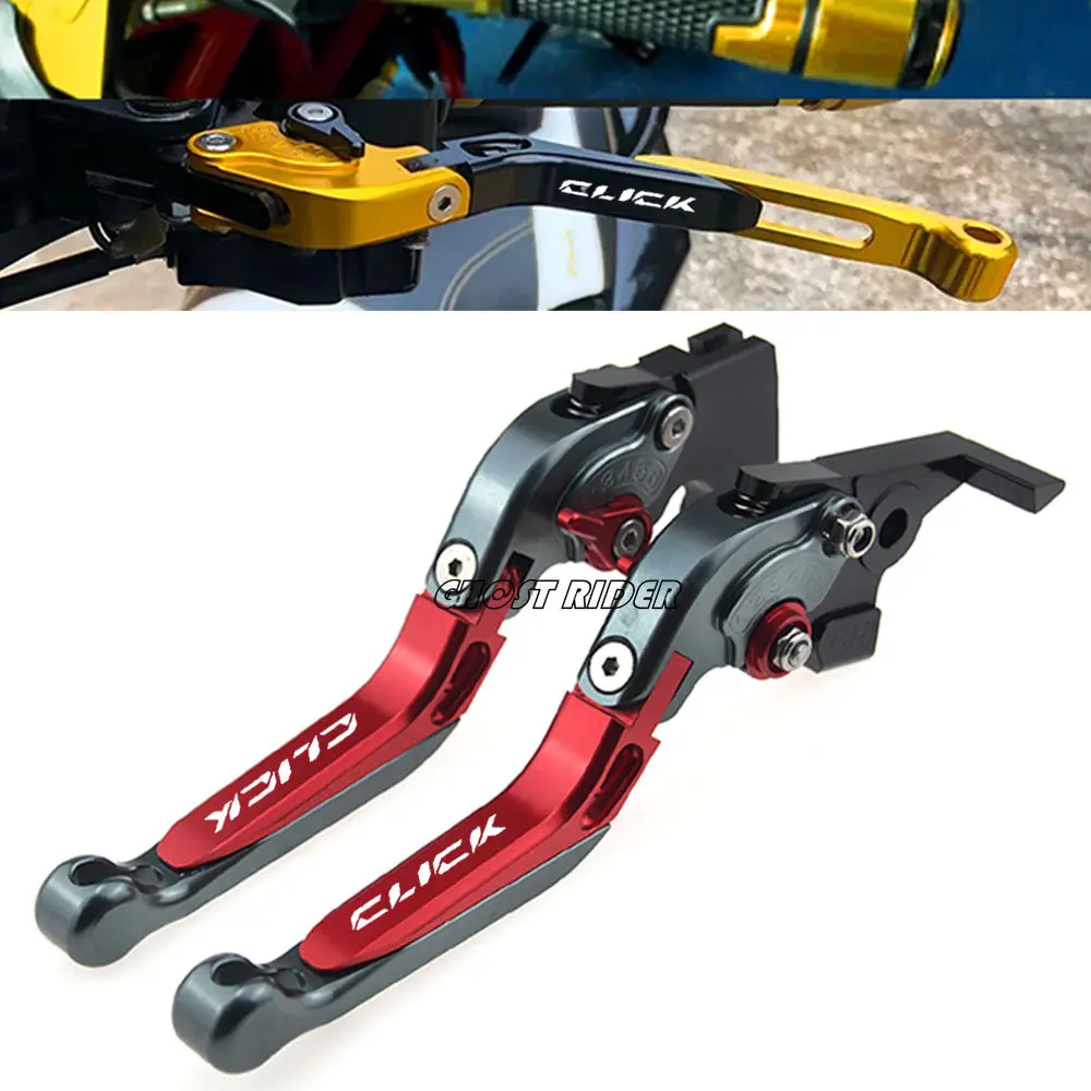 For Honda Click 110 125i 150i v2 v1 2012-2023 Motorcycle CNC Adjustable Foldable Extendable Brakes Clutch Levers