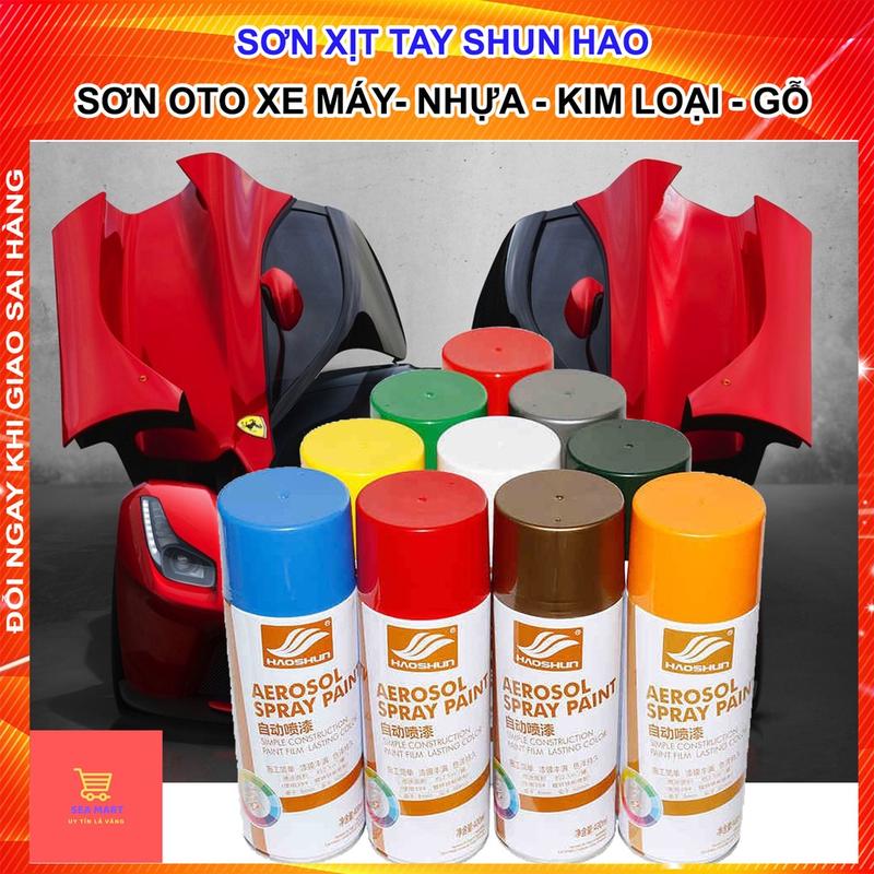 Sơn Xịt - Sơn Xe Máy , Ô Tô - Bình Sơn Xịt Màu - Nhanh Khô, Siêu Bóng, Mịn - Xóa Vết Xước Xe - Haoshun Paint - SEA.OTO