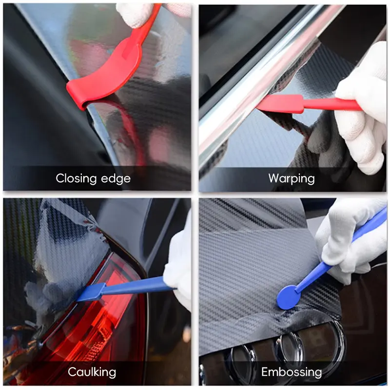 Bộ Lưỡi Cắt Bọc Màng Xe Hơi, 7 Cái, Chổi Gạt Bọc Vinyl Cửa Sổ, Dụng Cụ Loại Bỏ Băng, Dụng Cụ Vệ Sinh, Chổi Gạt Rửa, Dao Tiện Ích, Dụng Cụ Chụp, # 468832 7