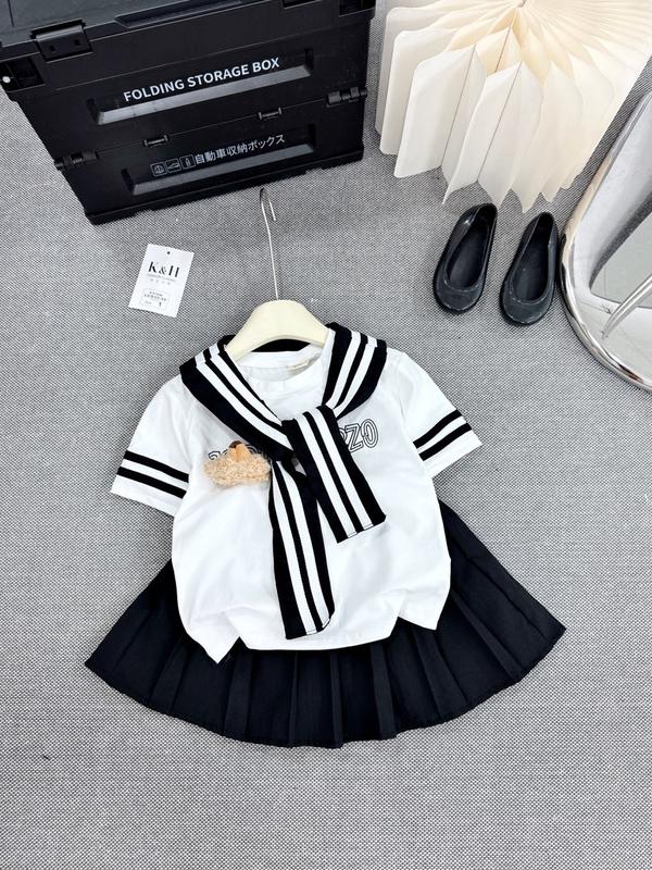 [HK] VÁY HỌC SINH GẤU KÈM CỔ THỦY THỦ CHO BÉ GÁI 8-30KG