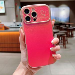 Sarung iPhone, Gaya Trendi, Untuk Wanita, Sarung Bergaya Hati & Berombak, Sarung Pelindung Bergaya, Fesyen, Comel, dengan Perlindungan Kamera Penuh, Cengkaman Tidak Licin