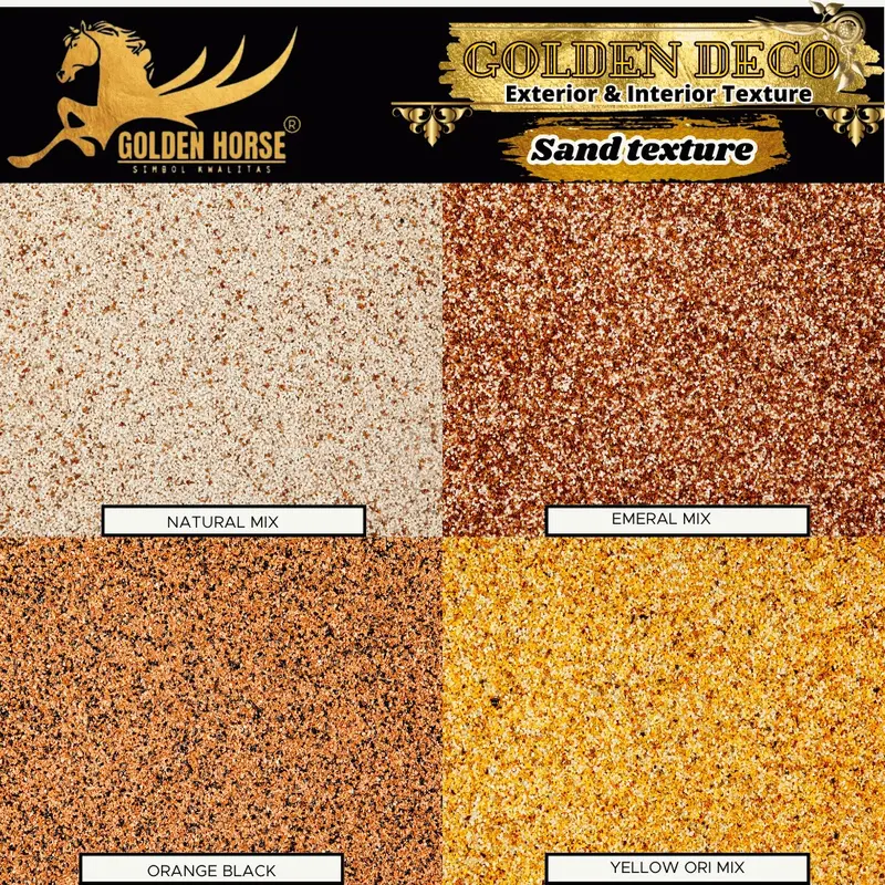 Cat Dinding Sand texture Golden Deco 4,5 kg - Golden horse 5