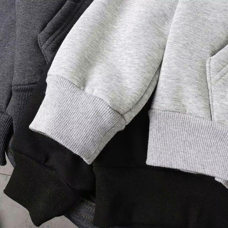 Product Introduction of Áo Khoác Dày Có Đệm Nhung, Dành Cho Nữ, Mùa Thu Và Mùa Đông, Hàng Mới Về 2024, Áo, Dễ Phối Đồ, Phong Cách Hàn Quốc, Áo Cardigan Có Dây Kéo Cặp Đôi, Áo Hoodie 9